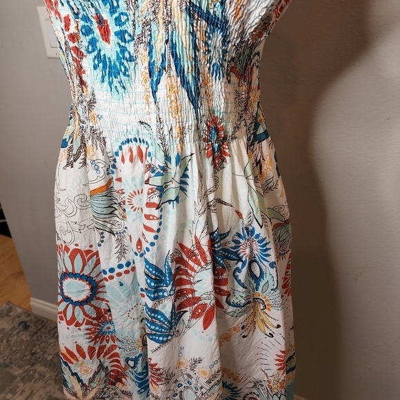 Cotton floral midi dress - Picture 10 of 12